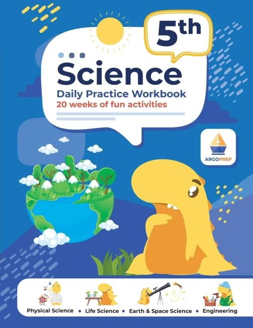 5th Grade Science : Daily Practice Workbook | 20 Weeks of Fun Activities (Physical, Life, Earth and Space Science, Engineering | Video Explanations Included