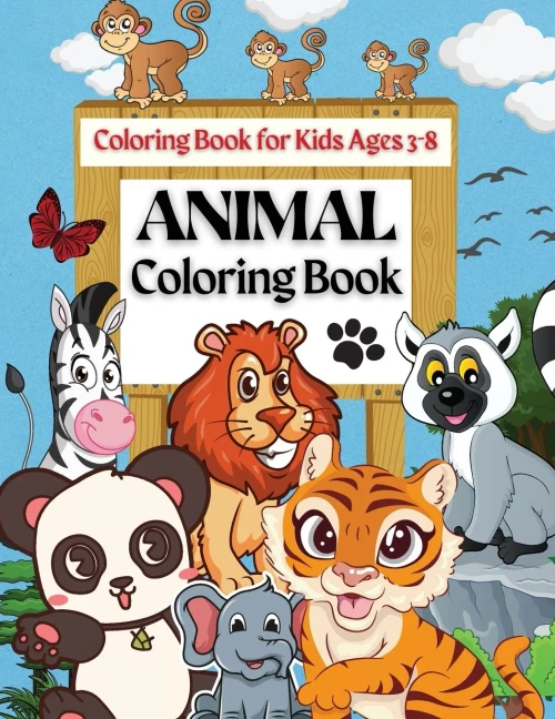 Animal Coloring Book Coloring Book For Kids Ages 3-8: Coloring Pages Of Animal Letters A To Z For Boys & Girls, Little Kids, Preschool, Kindergarten And Toddlers - 9781803536750