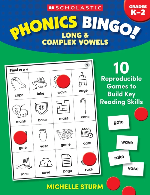 Phonics Bingo: Long & Complex Vowels : 10 Reproducible Games to Build Key Reading Skills