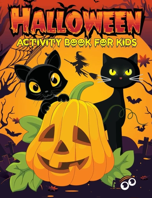 Halloween Activity Book for Kids Ages 4-8 : Mazes, Dot to Dot, Scissor Skills, Color & Cut Activity Book for Children