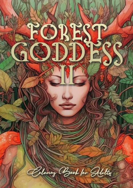 Forest Goddess Coloring Book for Adults 2 : Forest Schaman Coloring Book Grayscale Beautiful Forest Goddesses Grayscale
