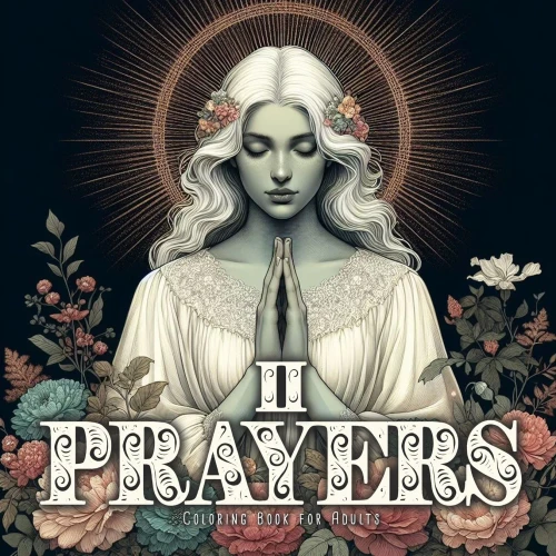 Prayers Coloring Book for Adults 2 : Spiritual Coloring Book Grayscale Religious Coloring Book Meditation Awareness