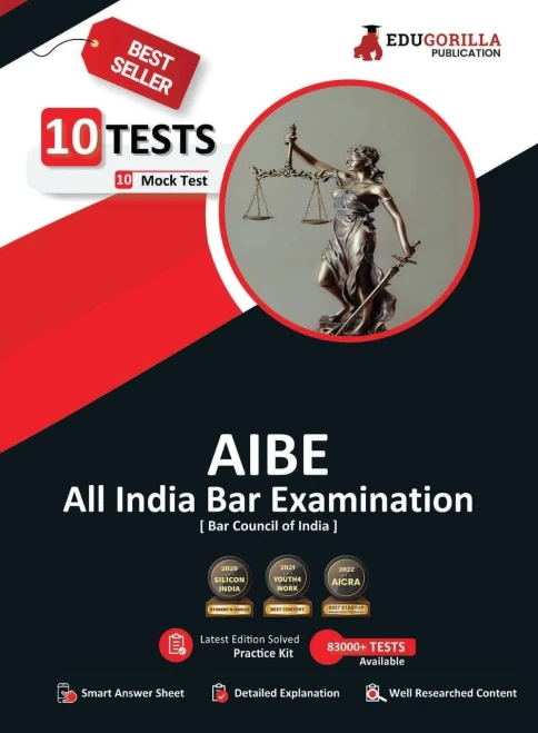 AIBE : All India Bar Examination (English Edition Book) Conducted by Bar Council of India - 10 Practice Tests and 3 Previous Year Papers (1300 Solved Questions)