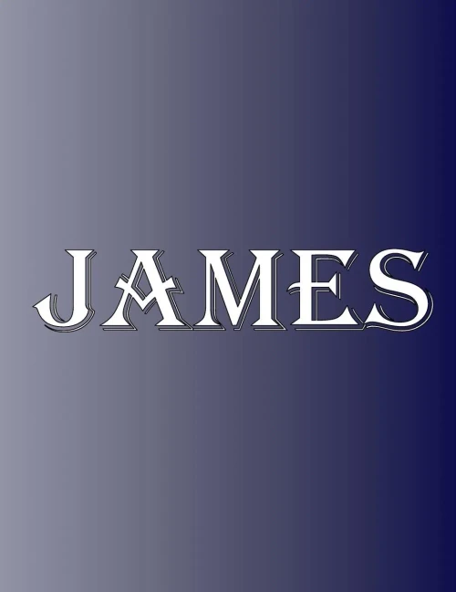 James : 100 Pages 8.5" X 11" Personalized Name on Notebook College Ruled Line Paper