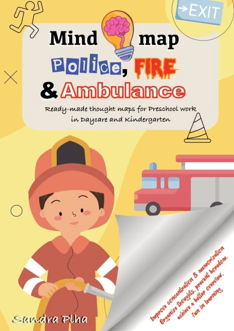 KitaFix-Mindmap Police, Fire and Ambulance (Ready-made Thought Maps for Preschool Work in Daycare and Kindergarten) : Improve Concentration & Memorization Organize Thoughts, Prevent Boredom, Achieve a Better Overview, Fun in Learning