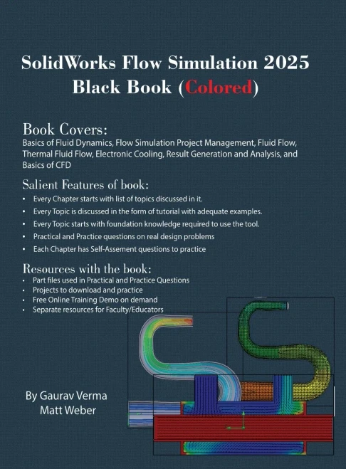 SolidWorks Flow Simulation 2025 Black Book - (Hardback or Cased Book)