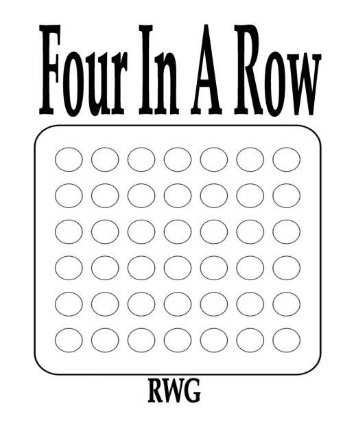 Four In A Row: 50 Pages 8.5 X 11