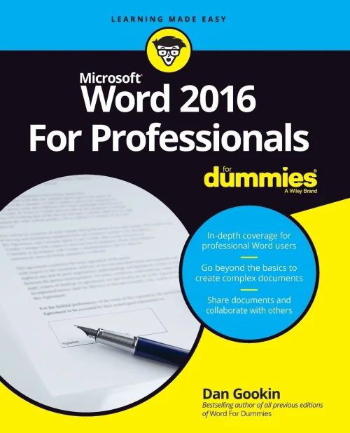 Word 2016 For Professionals For Dummies (For Dummies (Computers))