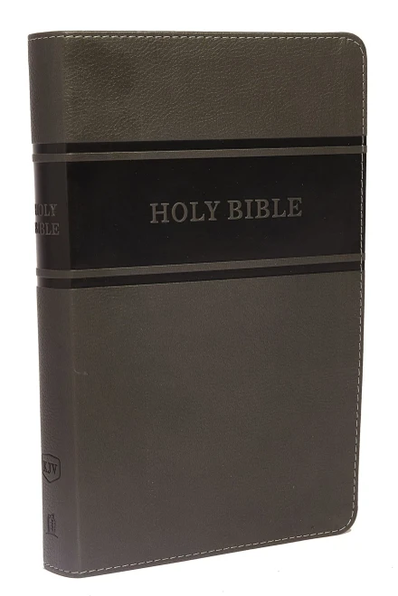 Kjv, Deluxe Gift Bible, Leathersoft, Gray, Red Letter, Comfort Print: Holy Bible, King James Version