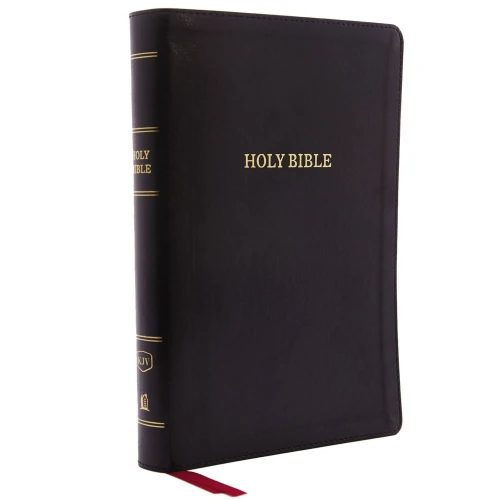 Kjv, Deluxe Reference Bible, Center-Column Giant Print, Leathersoft, Black, Thumb Indexed, Red Letter, Comfort Print: Holy Bible, King James Version