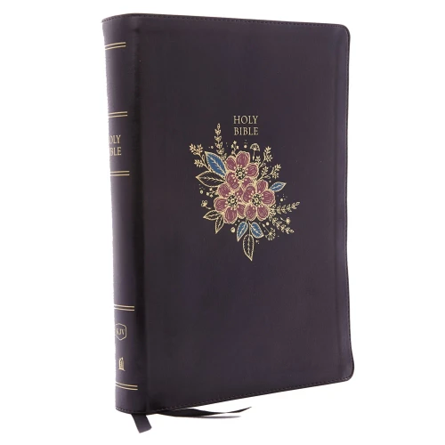 Kjv, Deluxe Reference Bible, Super Giant Print, Leathersoft, Black Floral, Red Letter, Comfort Print: Holy Bible, King James Version