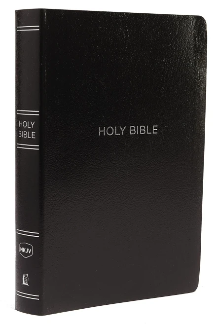 Nkjv, Reference Bible, Center-Column Giant Print, Leather-Look, Black, Red Letter, Comfort Print: Holy Bible, New King James Version