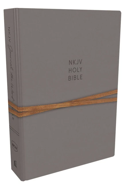 Nkjv, Journal The Word Bible, Cloth Over Board, Gray, Red Letter, Comfort Print: Reflect, Journal, Or Create Art Next To Your Favorite Verses