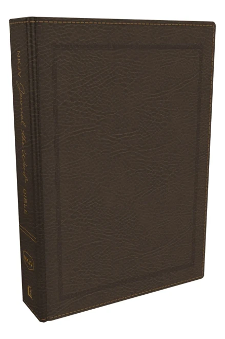Nkjv, Journal The Word Bible, Bonded Leather, Brown, Red Letter, Comfort Print: Reflect, Journal, Or Create Art Next To Your Favorite Verses
