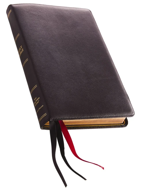 Nkjv, Thinline Reference Bible, Large Print, Premium Goatskin Leather, Black, Premier Collection, Comfort Print: Holy Bible, New King James Version