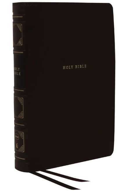Nkjv, Reference Bible, Classic Verse-By-Verse, Center-Column, Leathersoft, Black, Red Letter, Thumb Indexed, Comfort Print: Holy Bible, New King James Version