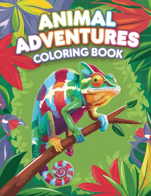 Animal Adventure Coloring Book for Teens: Activity Book for Kids, Number Tracing & Learning Activity Book