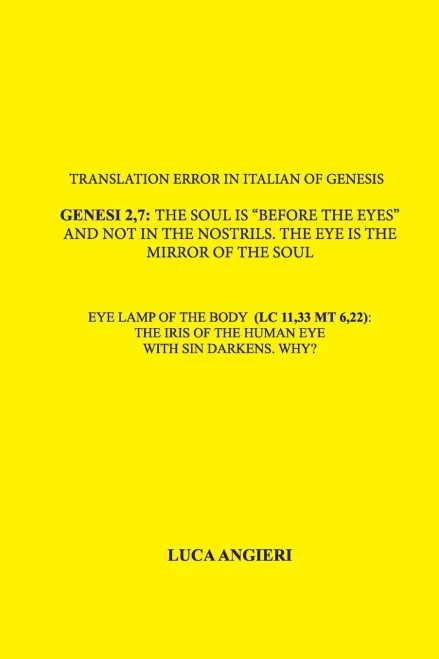 Translation error in Italian of Genesis 2,7: the soul is "before the eyes" and not in the nostrils. The eye is the mirror of the soul