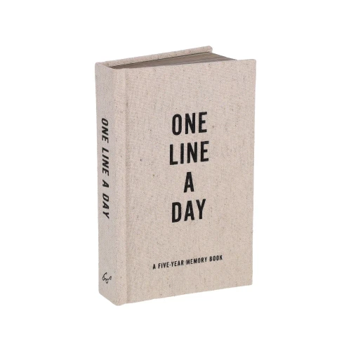 Canvas One Line A Day: A Five-Year Memory Book (Yearly Memory Journal And Diary, Natural Canvas Cover)