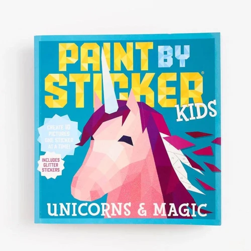 Paint By Sticker Kids: Unicorns & Magic: Create 10 Pictures One Sticker At A Time! Includes Glitter Stickers