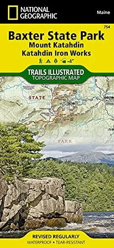Baxter State Park [Mount Katahdin, Katahdin Iron Works] (National Geographic Trails Illustrated Map (754))