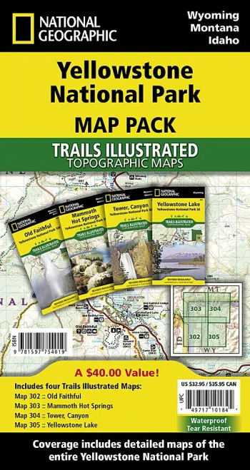 Yellowstone National Park [Map Pack Bundle] (National Geographic Trails Illustrated Map)
