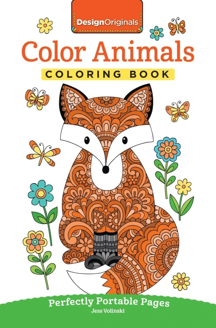 Color Animals Coloring Book: Perfectly Portable Pages (On-The-Go! Coloring Book) (Design Originals) Extra-Thick High-Quality Perforated Pages In Convenient 5X8 Size Easy To Take Along Everywhere
