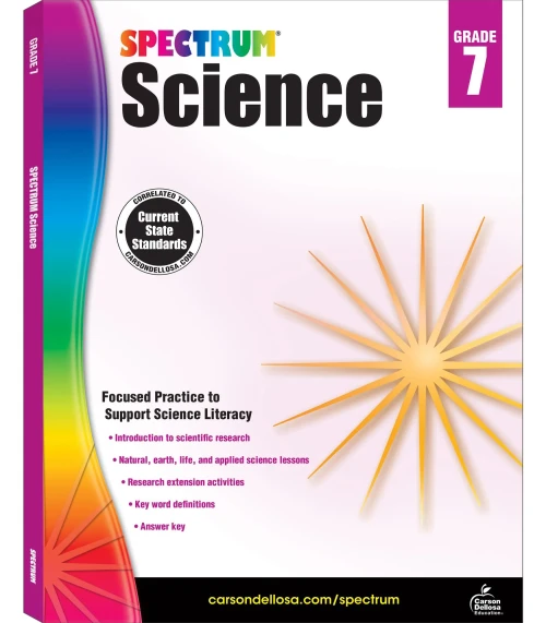 Spectrum Grade 7 Science Workbook?çö7Th Grade State Standards, Scientific Research, Earth And Space Science, Research Activities With Answer Key For Homeschool Or Classroom (176 Pgs)