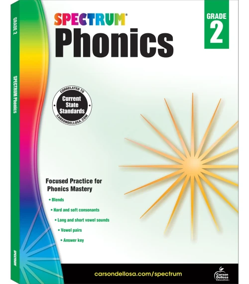 Spectrum Phonics 2Nd Grade Workbook?çöstate Standards For Blends, Consonants, Vowel Sounds And Pair Practice With Answer Key For Homeschool Or Classroom (160 Pgs)
