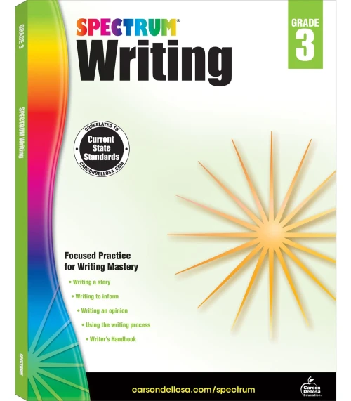 Spectrum Writing Workbook For 3Rd Grade?çöstate Standards For Writing Practice With Writer?çös Handbook And Answer Key For Homeschool Or Classroom (136 Pgs)