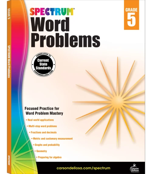 Spectrum Grade 5 Math Word Problems Workbook?çö5Th Grade State Standards For Geometry, Fractions, Decimals, Graphs, Algebra Prep For Classroom Or Homeschool (128 Pgs)