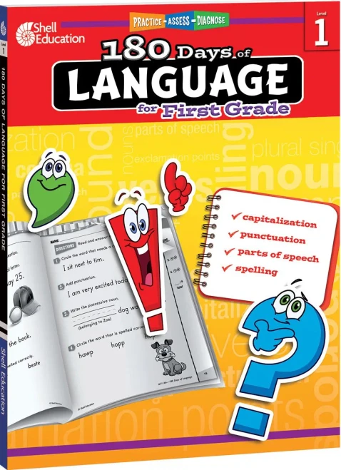 180 Days Of Language For First Grade ?çô Build Grammar Skills And Boost Reading Comprehension Skills With This 1St Grade Workbook (180 Days Of Practice)