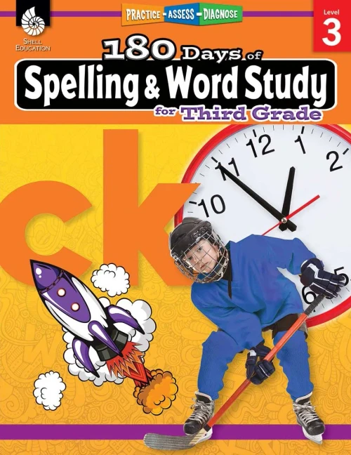 180 Days Of Spelling And Word Study: Grade 3 - Daily Spelling Workbook For Classroom And Home, Cool And Fun Practice, Elementary School Level ... Challenging Concepts (180 Days Of Practice)