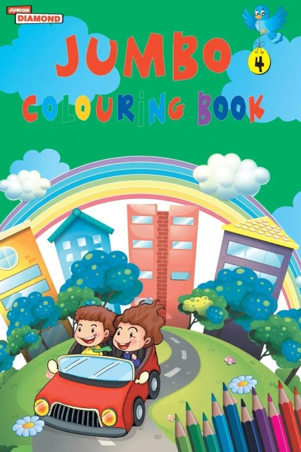 Jumbo Colouring Book 4 For 4 To 8 Years Old Kids Best Gift To Children For Drawing, Coloring And Painting