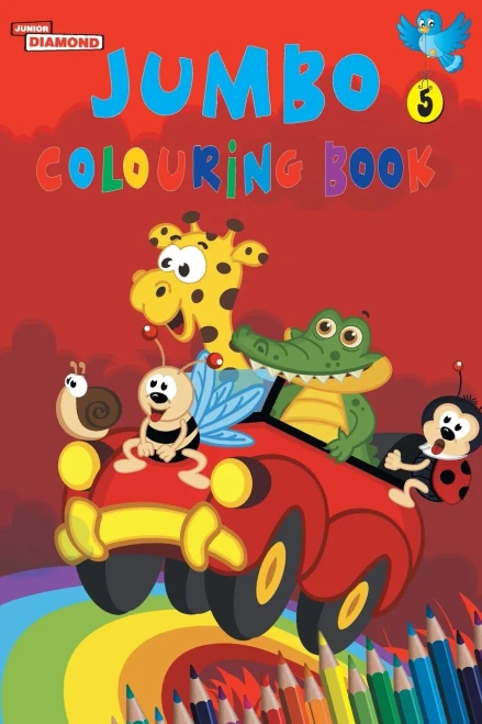 Jumbo Colouring Book 5 For 4 To 8 Years Old Kids Best Gift To Children For Drawing, Coloring And Painting