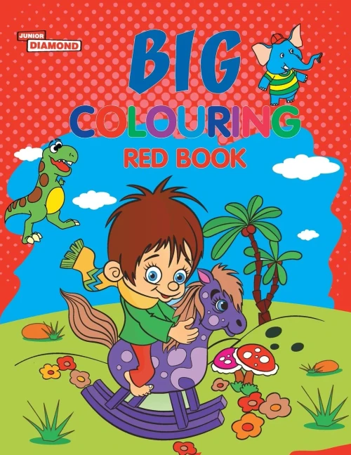 Big Colouring Red Book For 5 To 9 Years Old Kids Fun Activity And Colouring Book For Children
