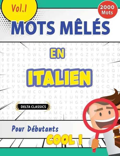 Mots Mêlés En Italien Pour Débutants - Cool ! Vol.1 - Delta Classics