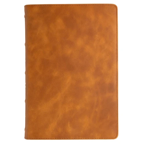 CSB Giant Print Bible, Holman Handcrafted Collection, Marbled Chestnut Premium Calfskin