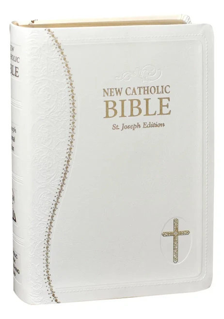 New Catholic Bible Med. Print Dura Lux (White)