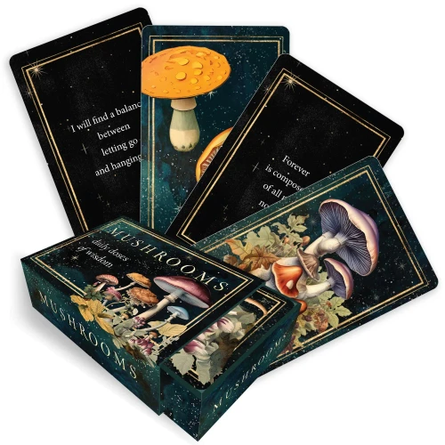 Mushrooms: Daily Doses of Wisdom (36 Gilt-Edged Full-Color Cards)