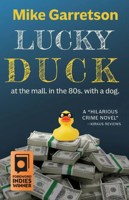 Lucky Duck: At the mall, in the 80s, with a dog.