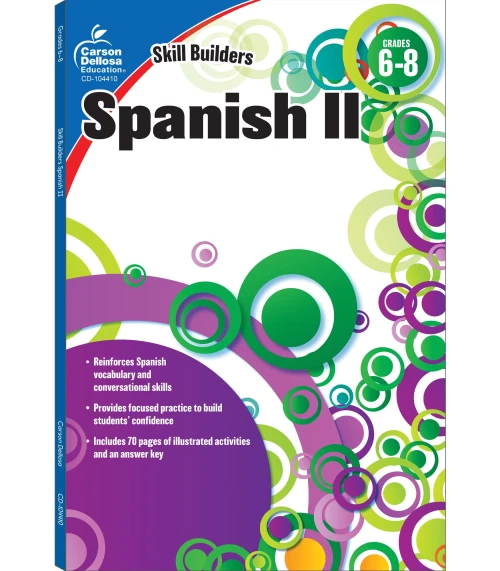 Carson Dellosa | Skill Builders: Spanish 2 Workbook | 6Th?çô8Th Grade, 80Pgs