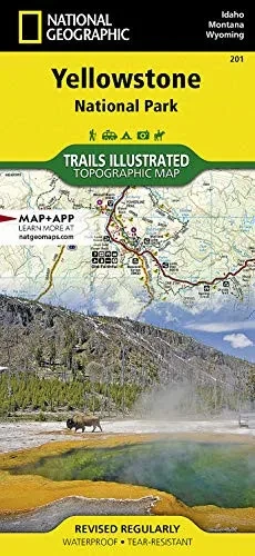 Yellowstone National Park (National Geographic Trails Illustrated Map, 201)