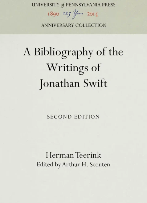 A Bibliography of the Writings of Jonathan Swift