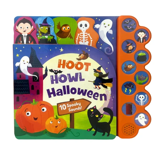 Hoot Howl Halloween 10-Button Sound Book For Little Trick-Or-Treaters (Interactive Children'S Sound Book With 10 Spooky Sounds)
