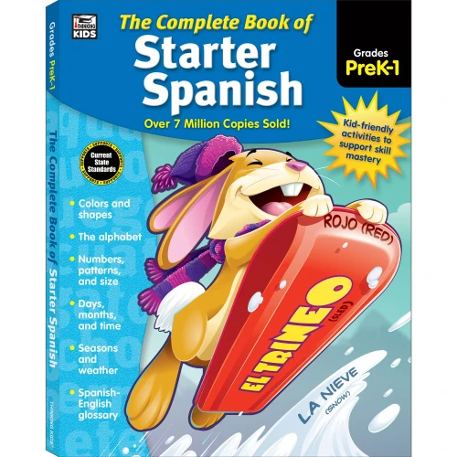 Carson Dellosa Complete Book Of Starter Spanish Workbook For Kids?çöprek-Grade 1 Colors, Shapes, Alphabet, Numbers, Seasons, Weather, Sight Words Practice (416 Pgs)