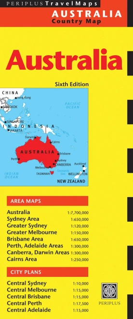Australia Travel Map Sixth Edition (Periplus Travel Maps)