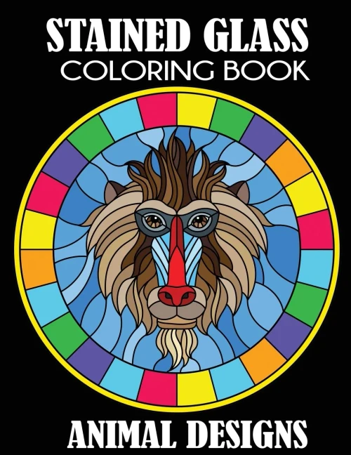 Stained Glass Coloring Book: Animal Designs