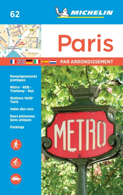 Michelin Paris by Arrondissements Pocket Atlas #62 (Michelin Map & Guide Series)