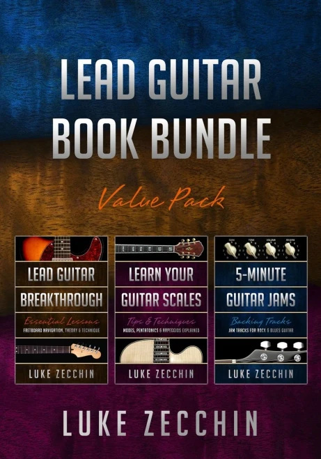 Lead Guitar Book Bundle: Lead Guitar Breakthrough + Learn Your Guitar Scales + 5-Minute Guitar Jams (Books + Online Bonus Material)